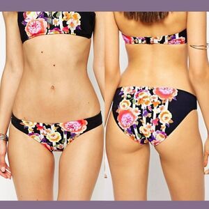 NWT‎ Seafolly Romeo Rose Floral Hipster Bottom in Black [SZ 8 AU =  4 US ] #634